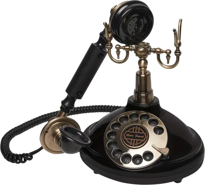 Téléphone vintage du livre d'or audio PhoneBook
